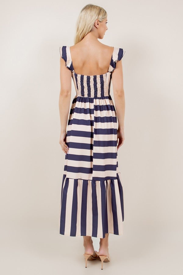 Striped Ruffle Dress