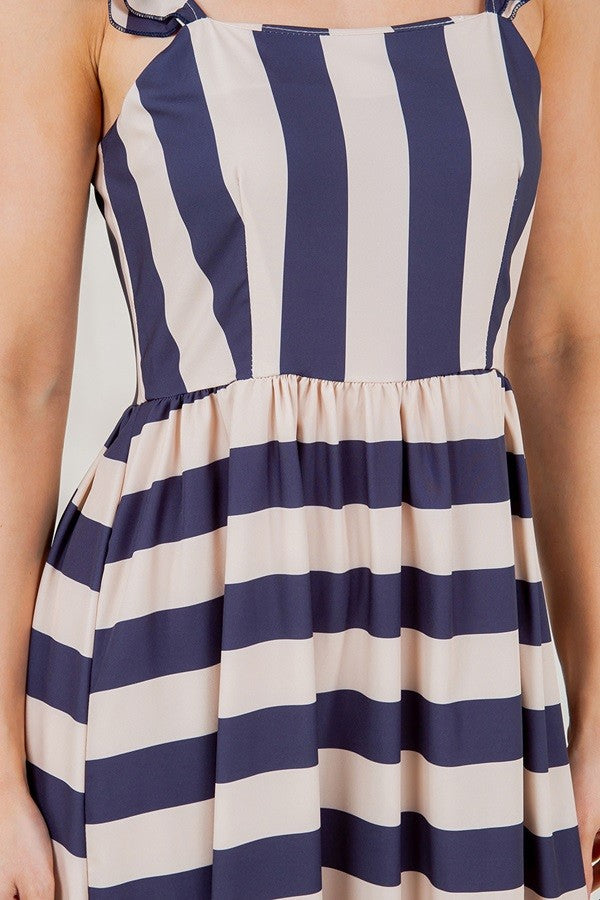 Striped Ruffle Dress