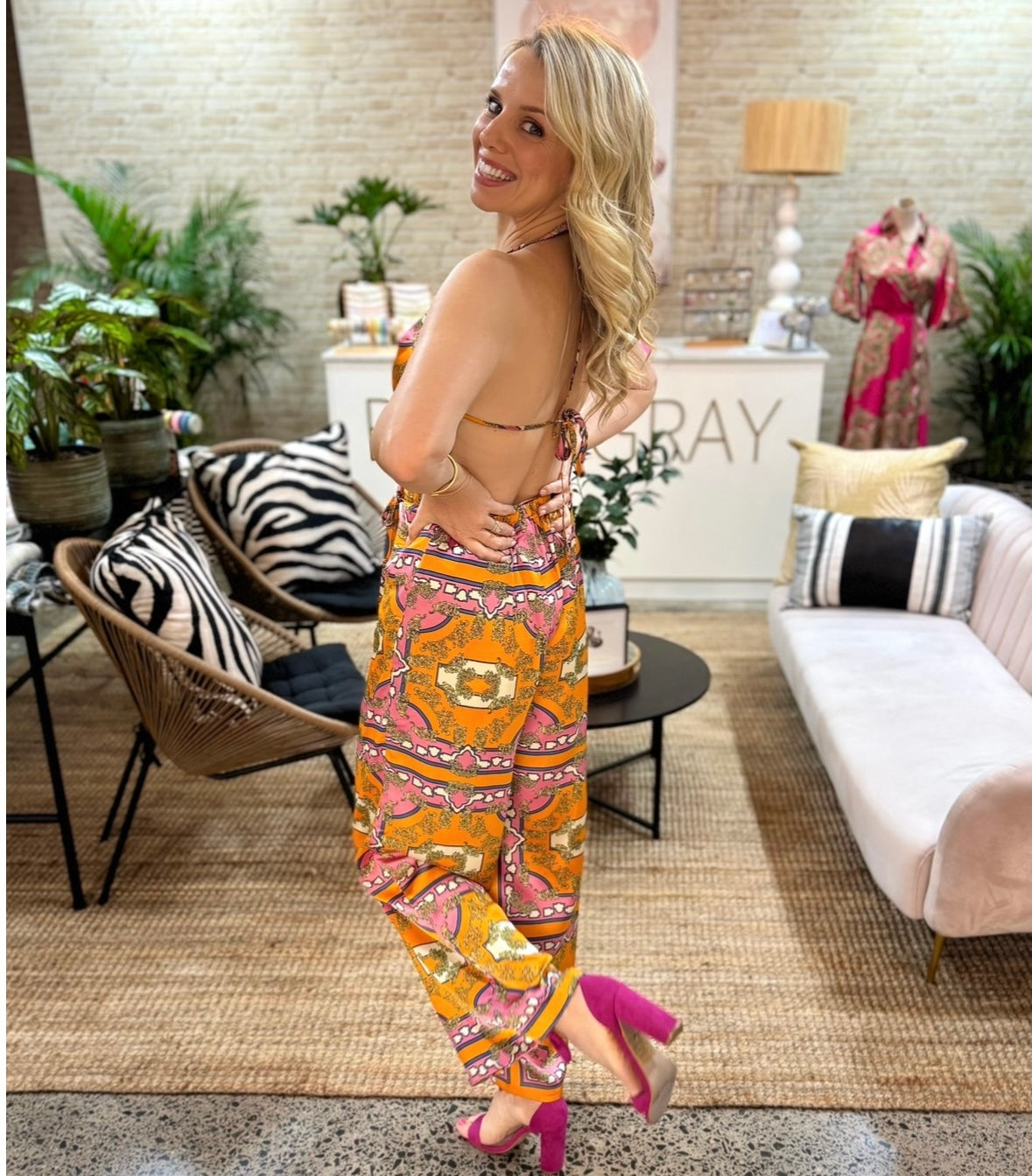 Marrakech Printed Tie Jumpsuit