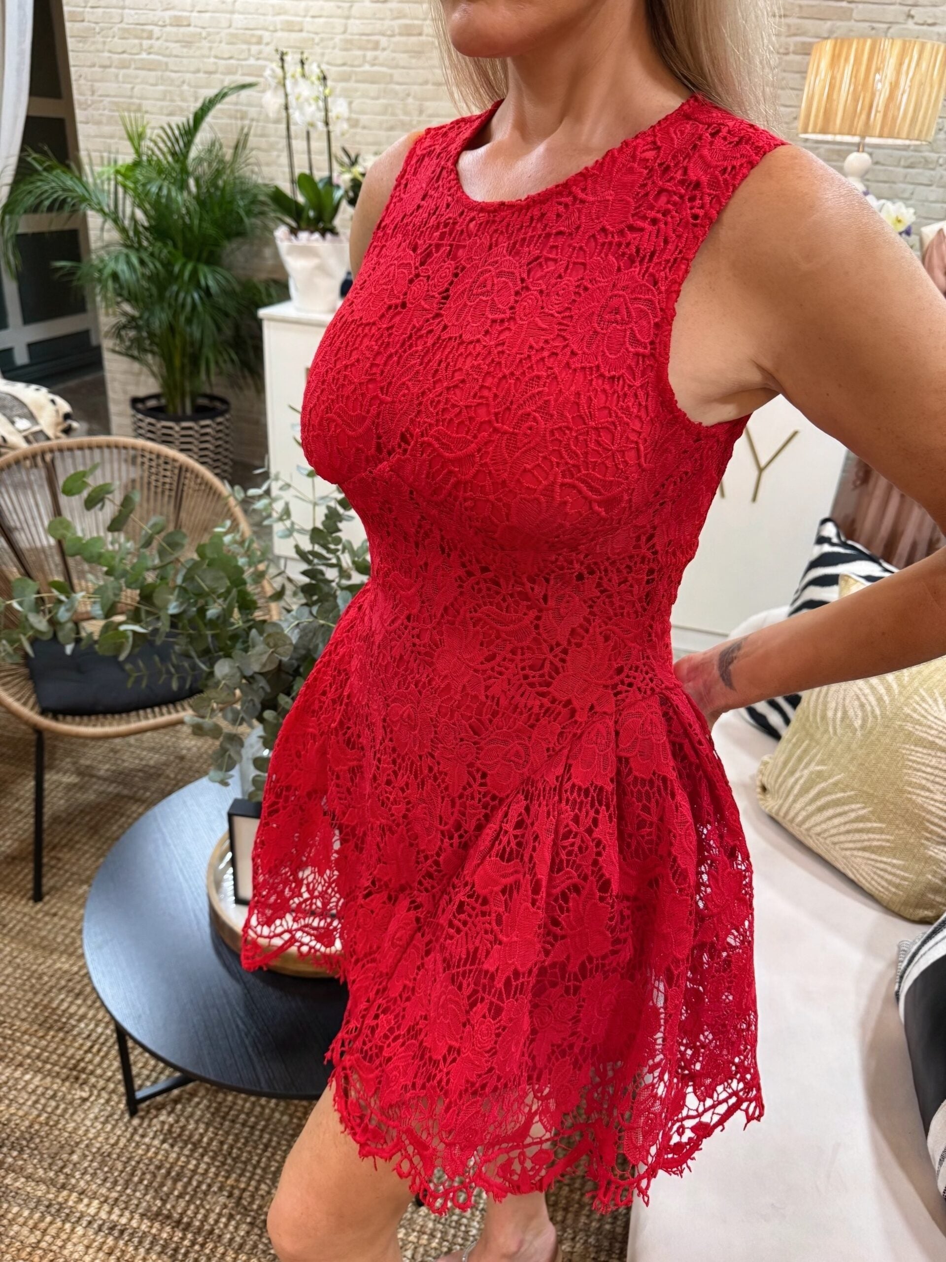 One & Only Peplum Lace Dress