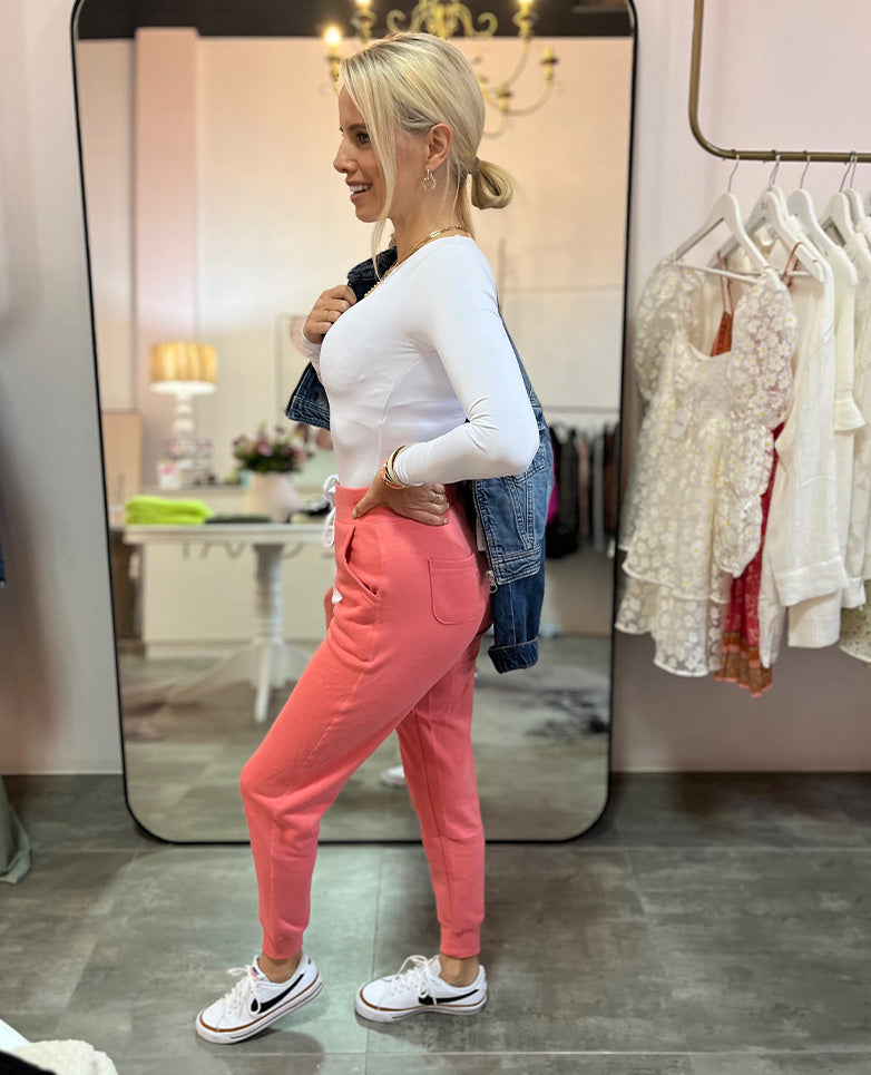 Ultra Luxe Joggers - Coral