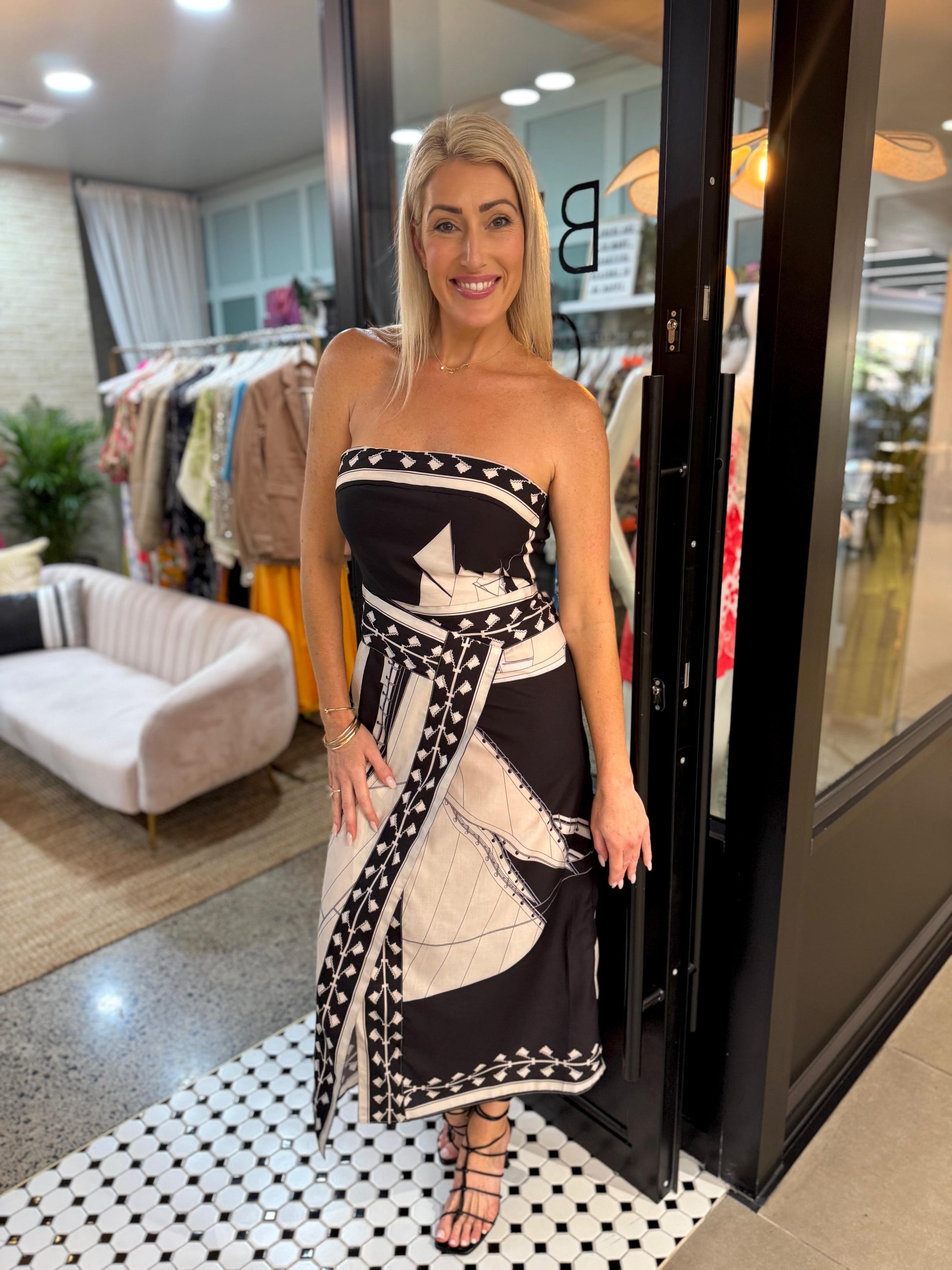 Sail Away Printed Midi Dress