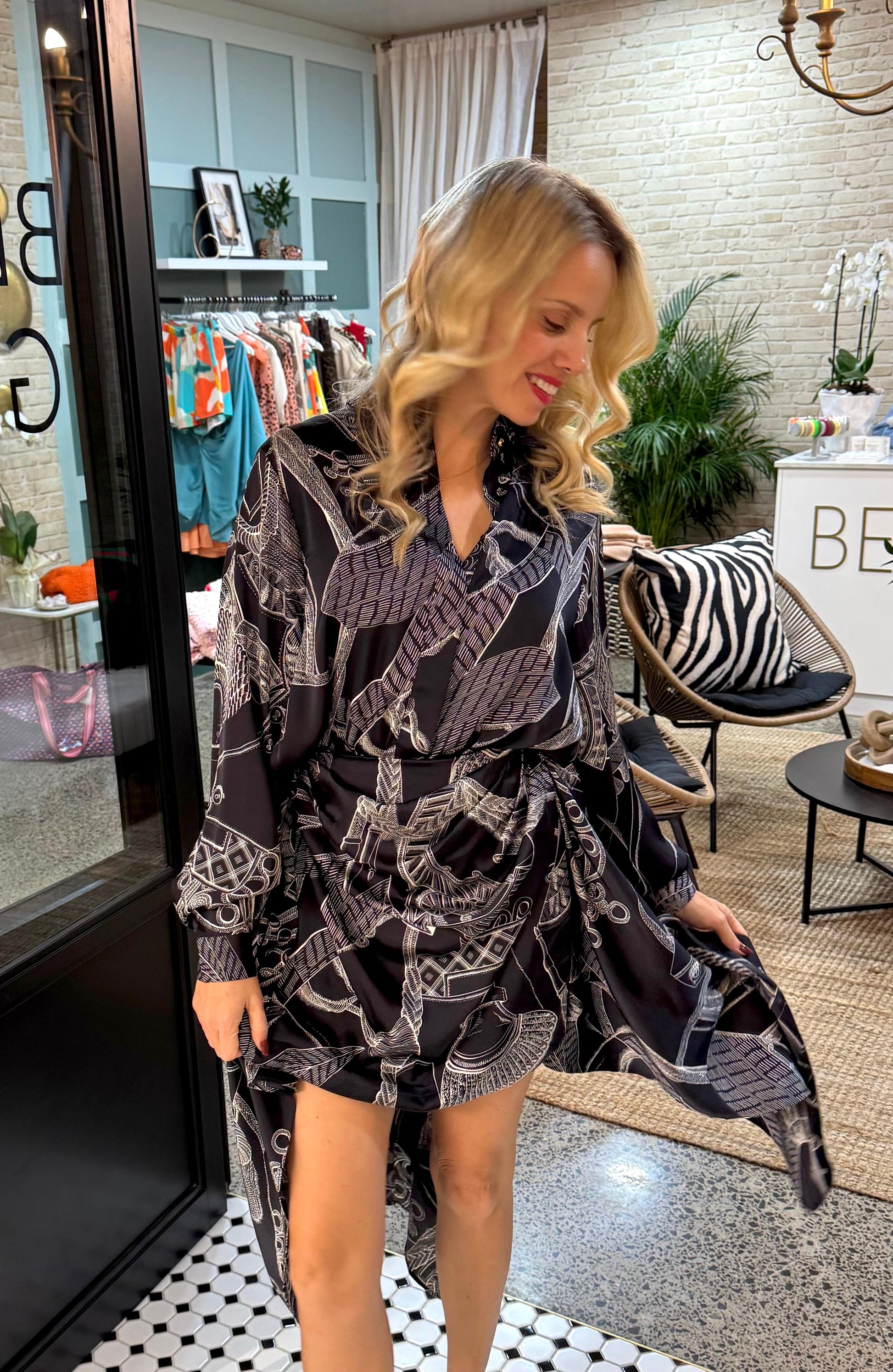 Navy Leopard Creek Tiered Skirt &Shirt