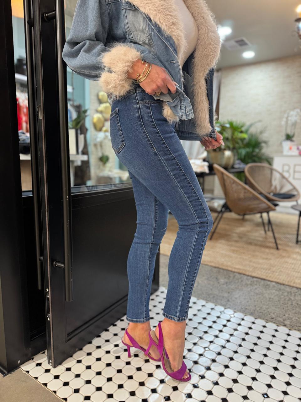 Cowboy Skinny Stretch Double Side Panel Jeans