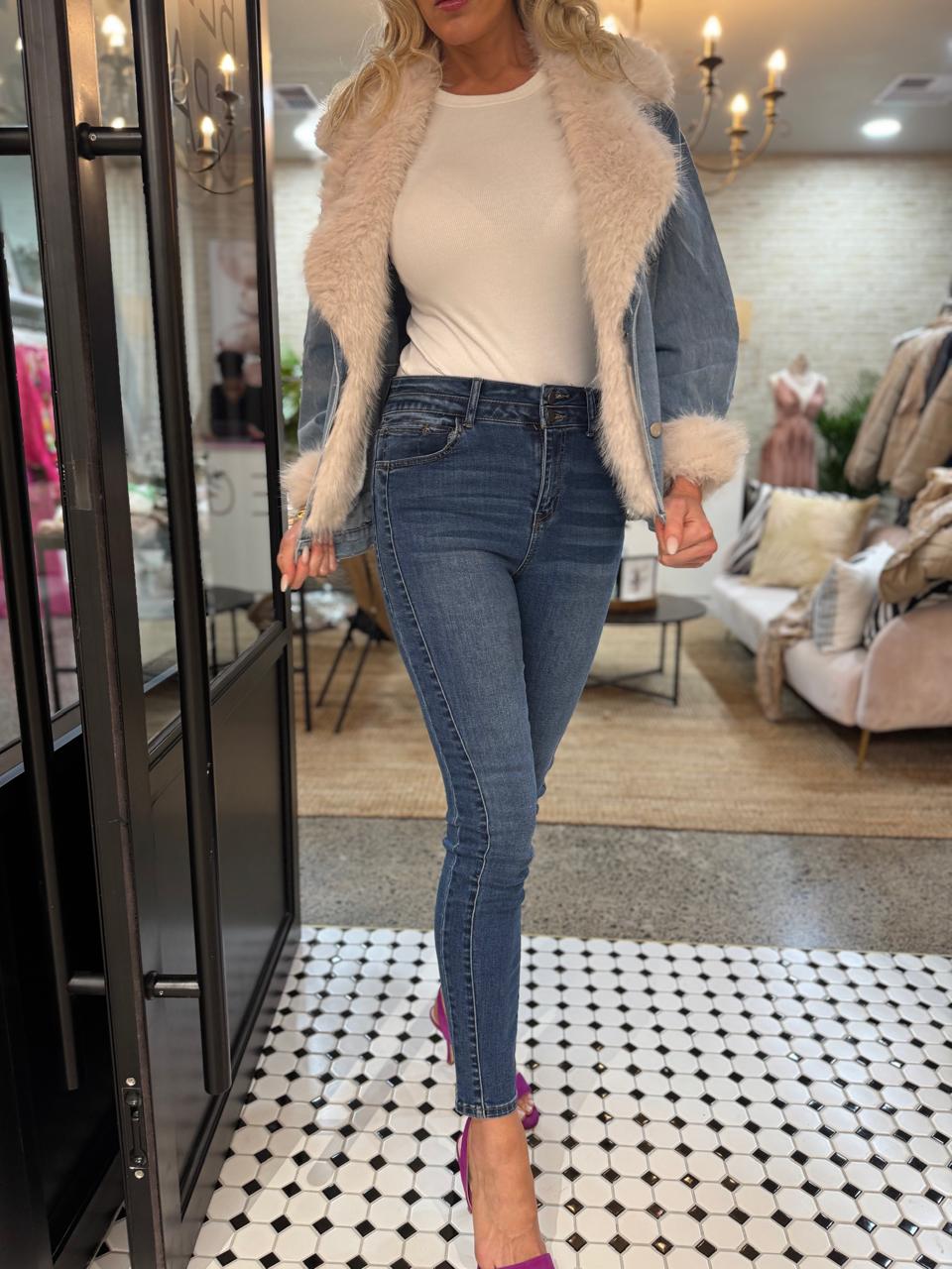 Cowboy Skinny Stretch Double Side Panel Jeans