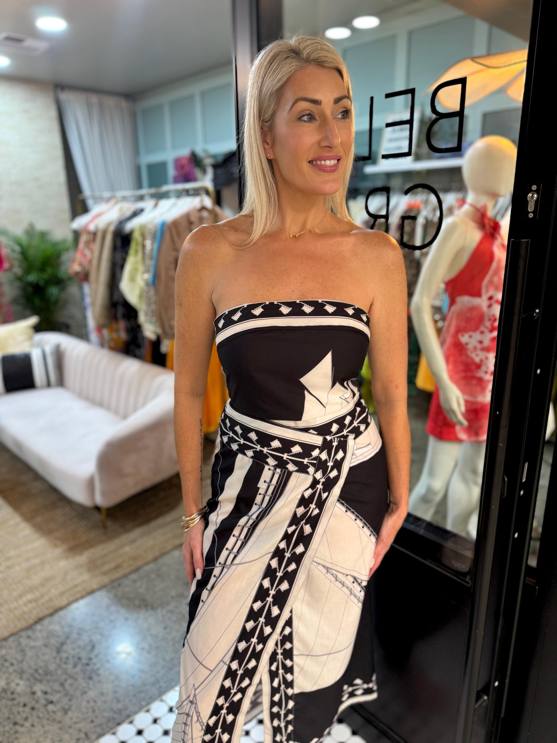 Sail Away Printed Midi Dress