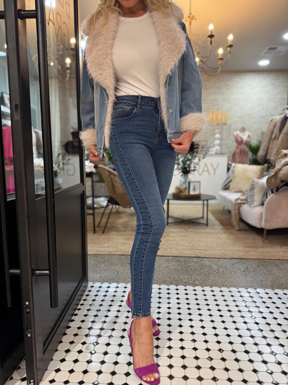 Cowboy Skinny Stretch Double Side Panel Jeans