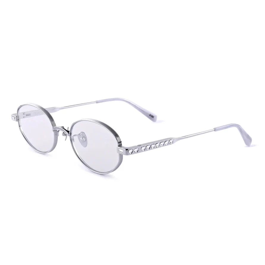 Oscar x Frank Provenza Silver / Heart Diamonds Mirror Lens