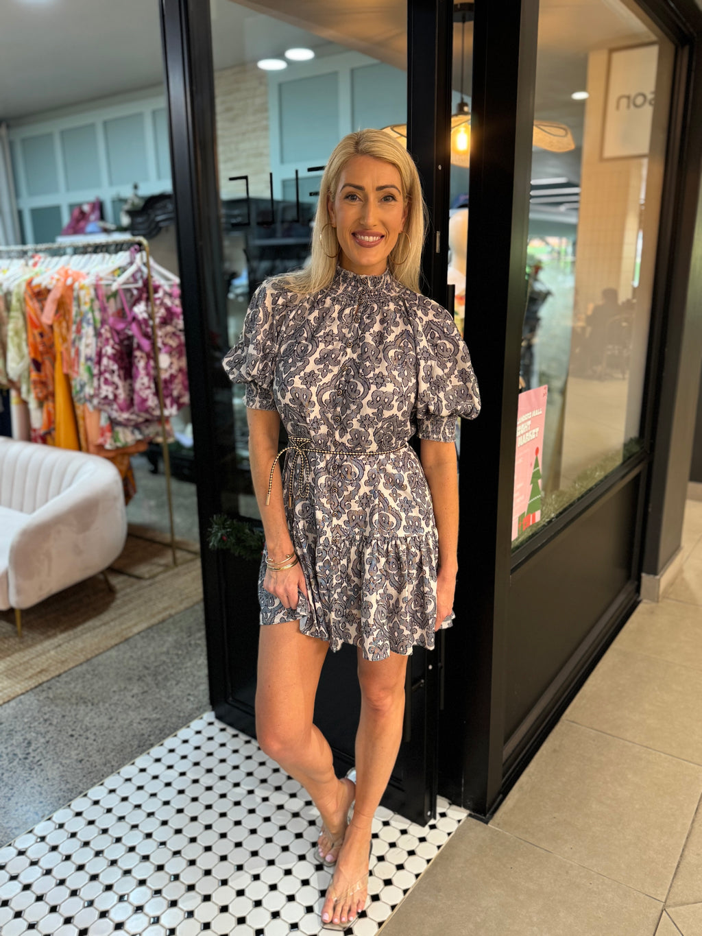 Audrey Flounce Hem Dress