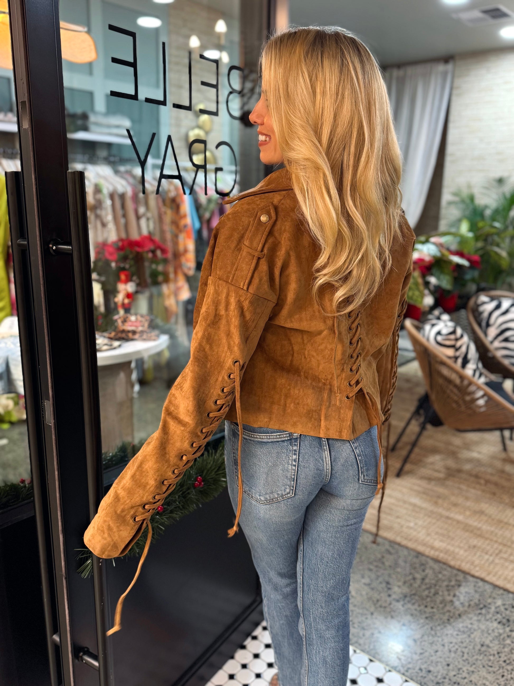 Ryder Suede Jacket - Camel