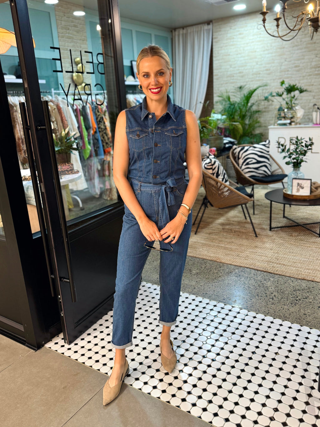 LA Loving Denim Jumpsuit