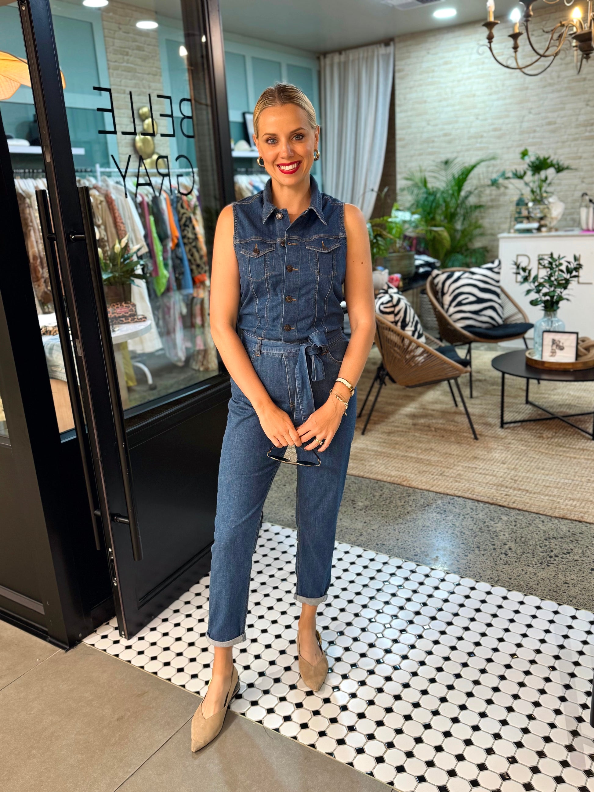 LA Loving Denim Jumpsuit