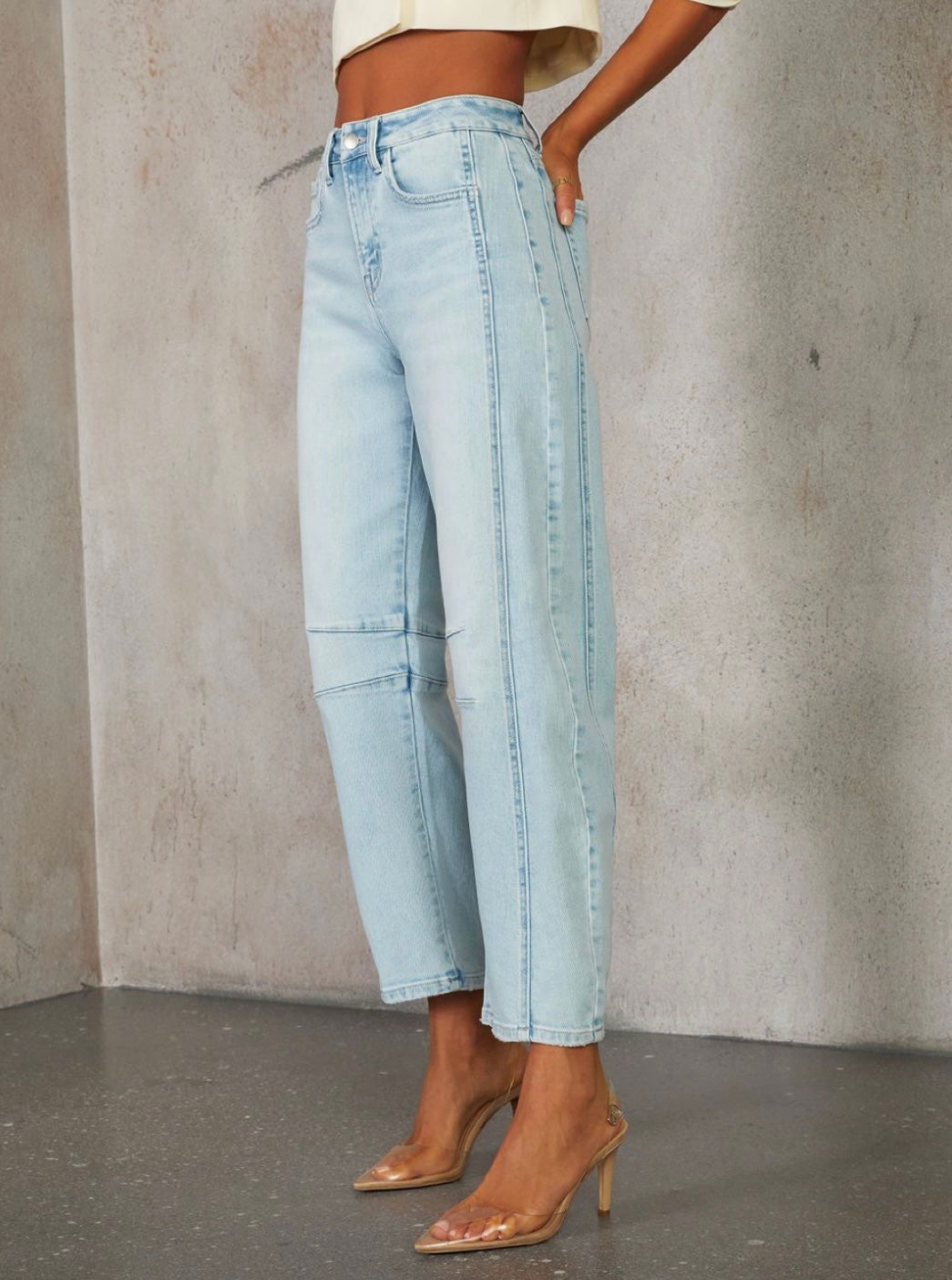 High Stakes High Rise Barrel Denim