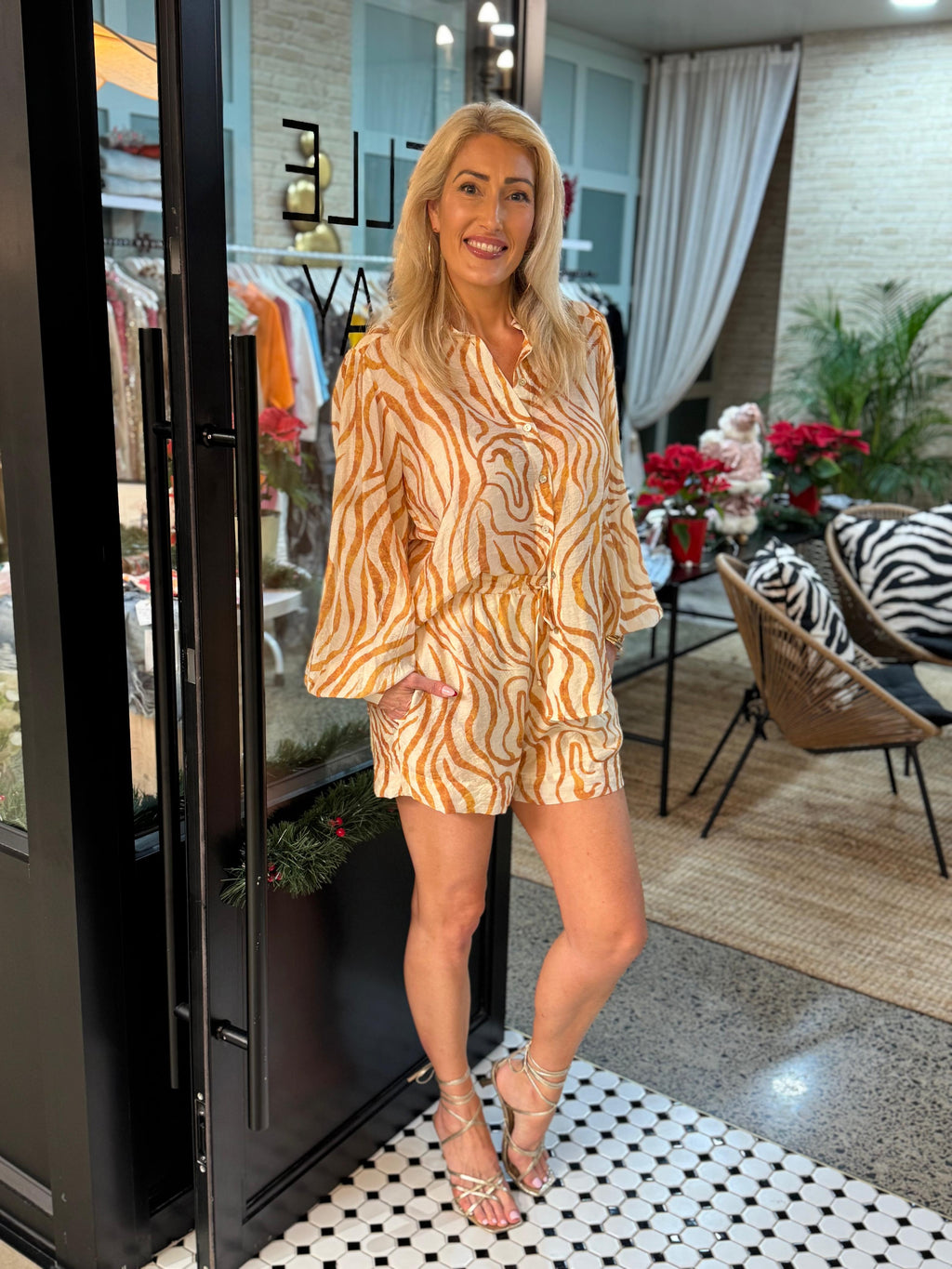 Outpost Safari Collared Shirt & Shorts Set