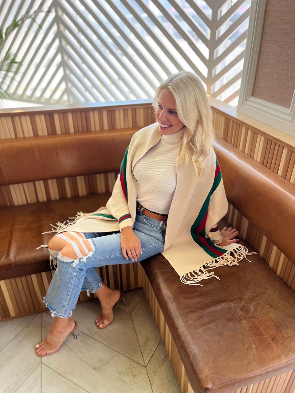 Rushmore Sleeve Shawl Wrap Cardi - Ivory