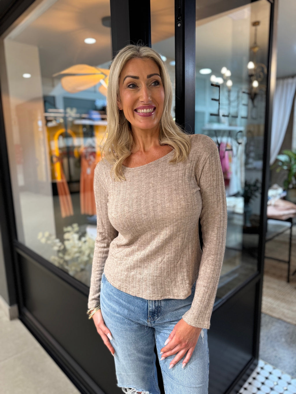 Everyday Soft Knit Top - Stone