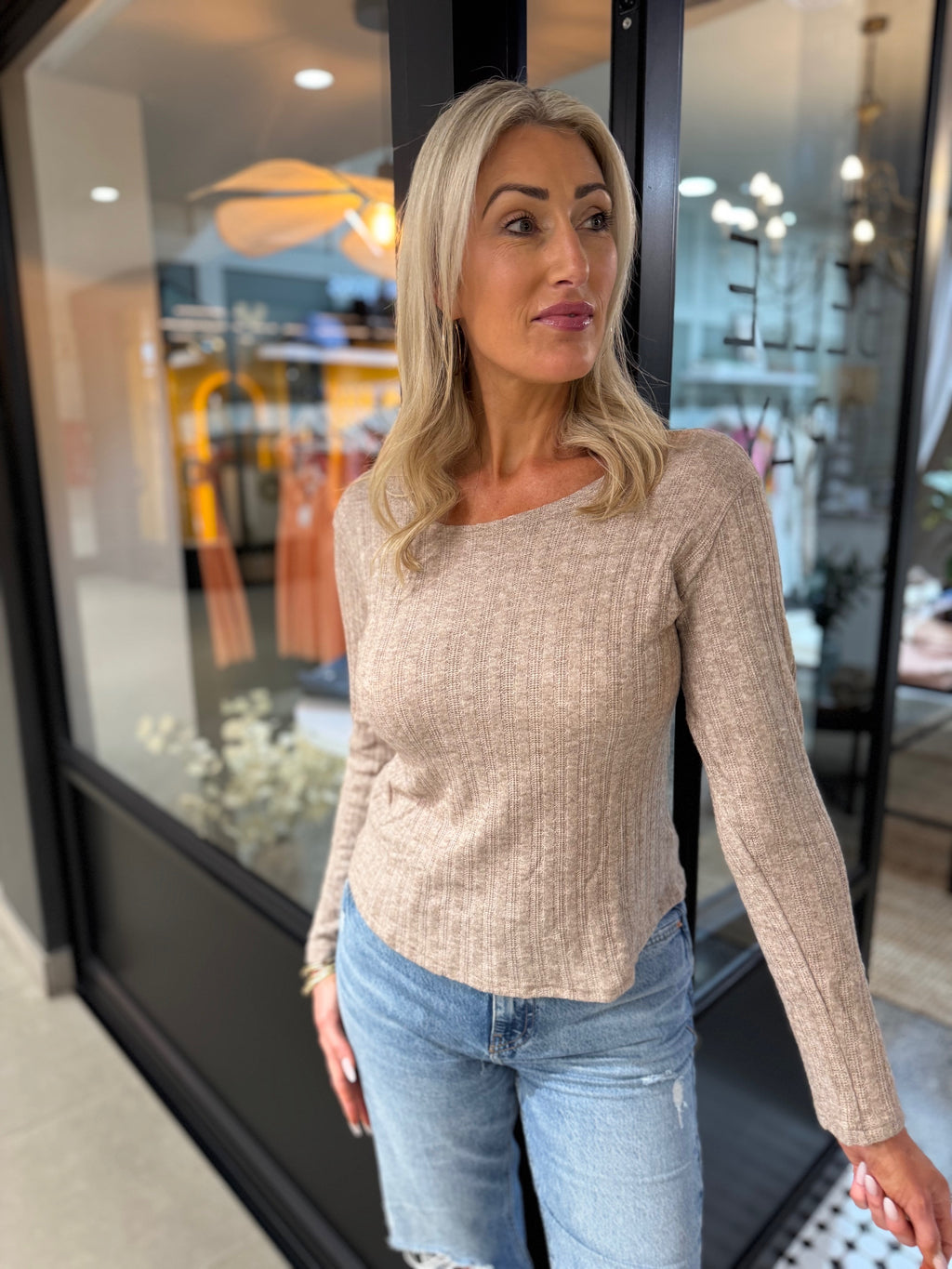 Everyday Soft Knit Top - Stone