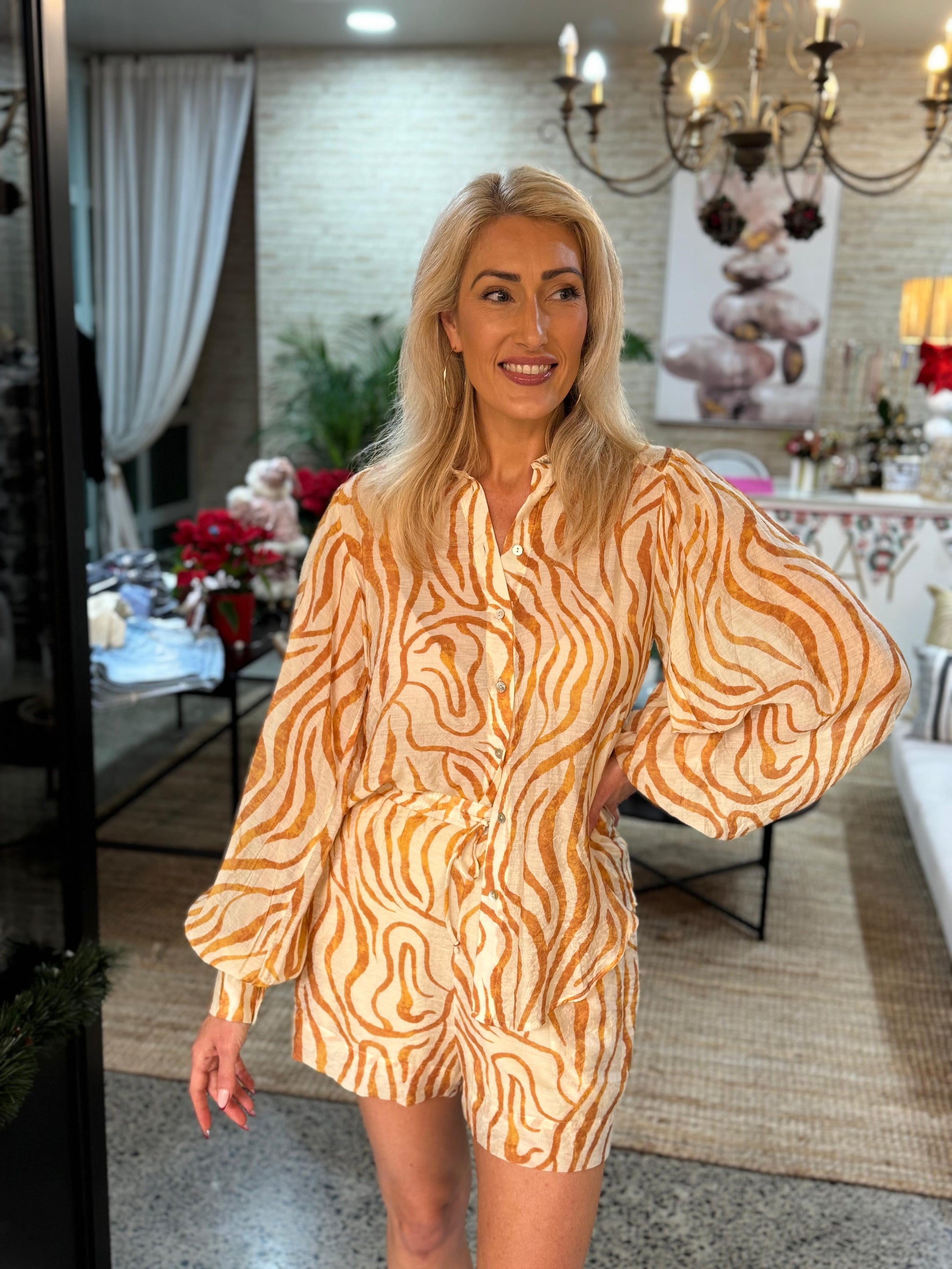 Outpost Safari Collared Shirt & Shorts Set