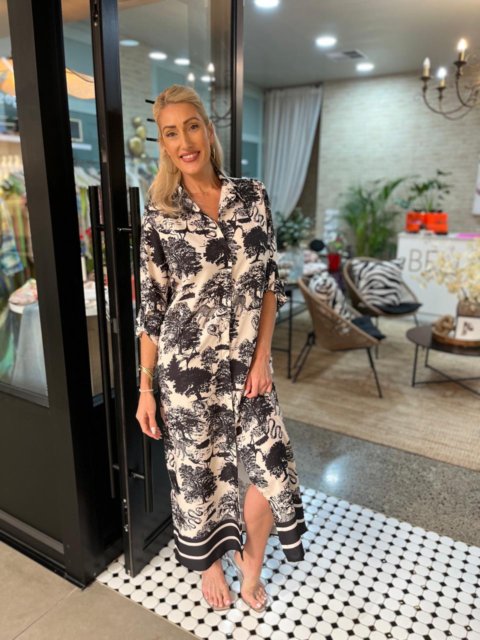 Wild About You Long Shirt Dress