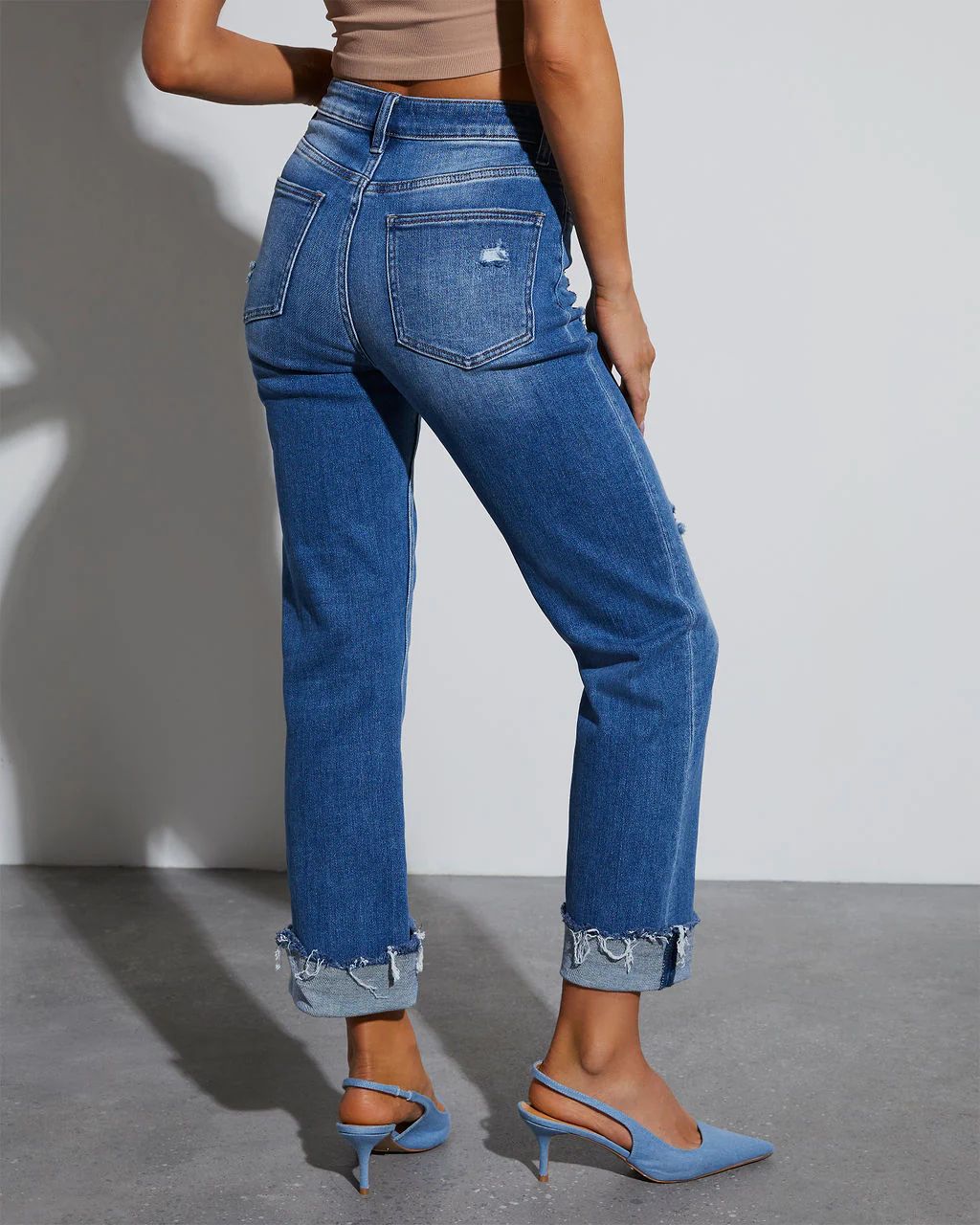 Harlow Hi Rise Cross Over Jeans hi