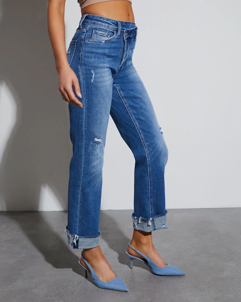 Harlow Hi Rise Cross Over Jeans hi