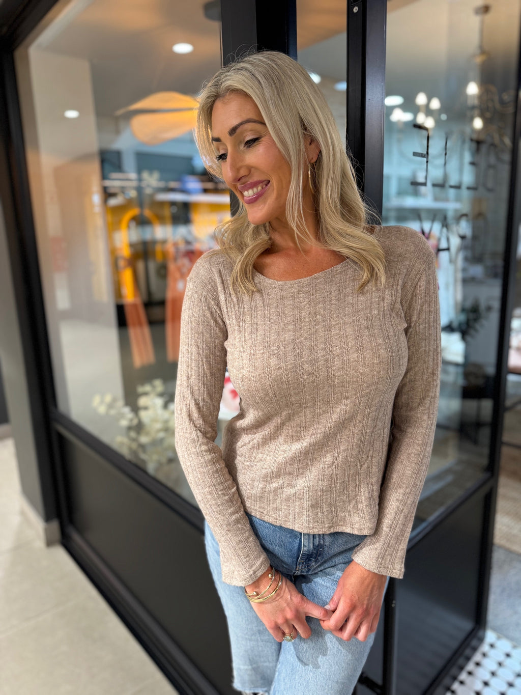 Everyday Soft Knit Top - Stone