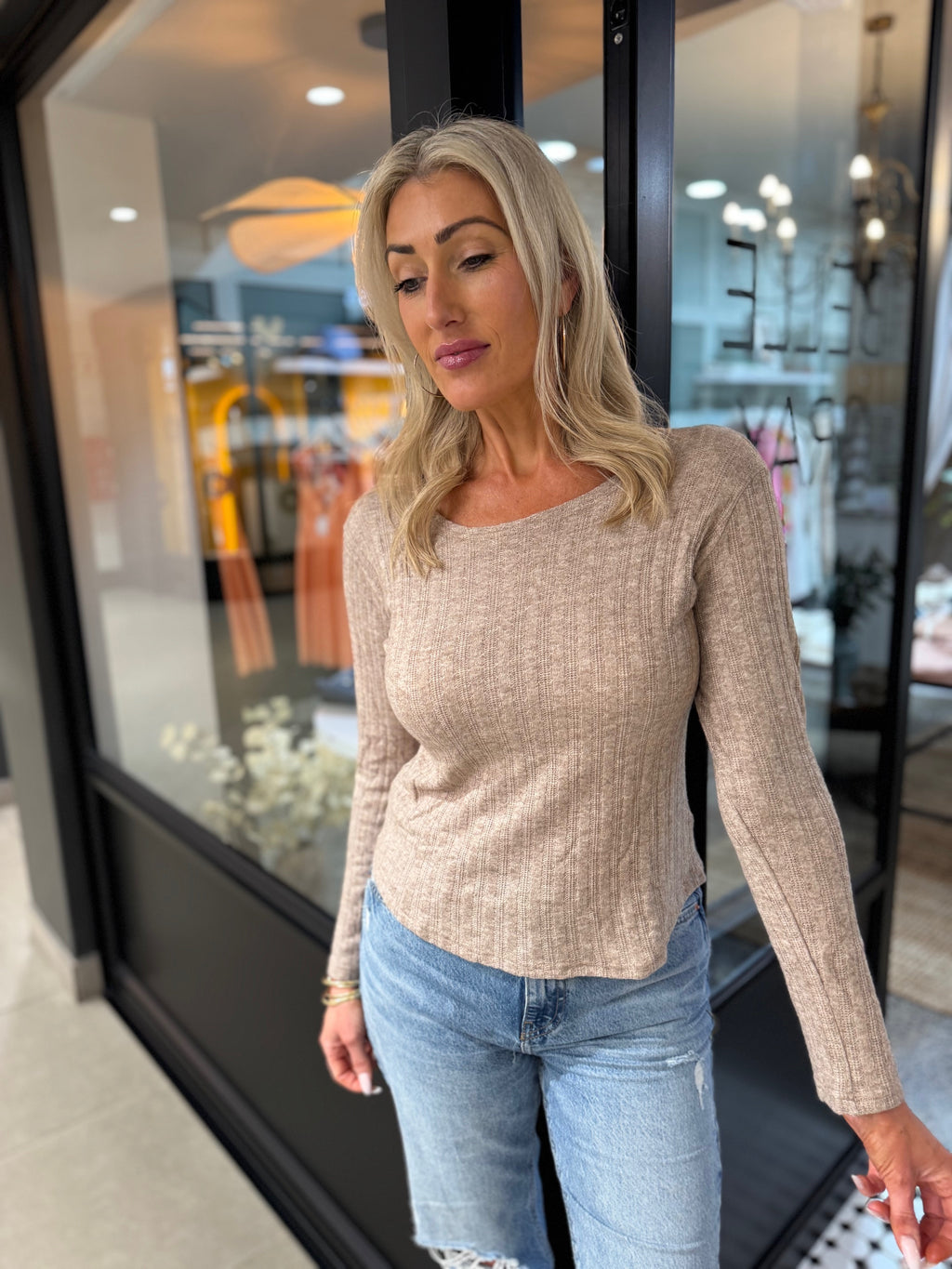 Everyday Soft Knit Top - Stone